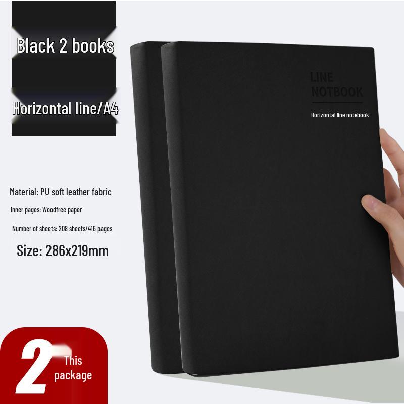 Large A4 Business Notebook - Thick Pages for Meetings and Daily Records