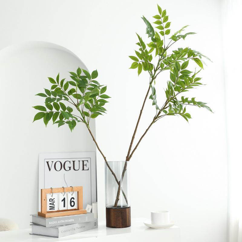 Simulated Nantian Bamboo Single Branch Multi-fork Fake Green Plant Home Furnishing Living Room Shopping Mall Decoration