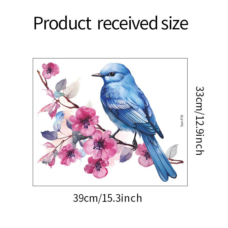 

Мультфильм Веточка Синяя Птица Стеклянный Шкаф Окно Дверь Наклеенные Украшения Дома Декоративные Наклейки На Стены 33*39CM/fun-f10