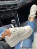 Sneakers for Women's 2025 New Fall Outdoor Fashion Tennis Lace Up Canvas Casual Walking Breathable Vulcanized Shoes Plus Size 43