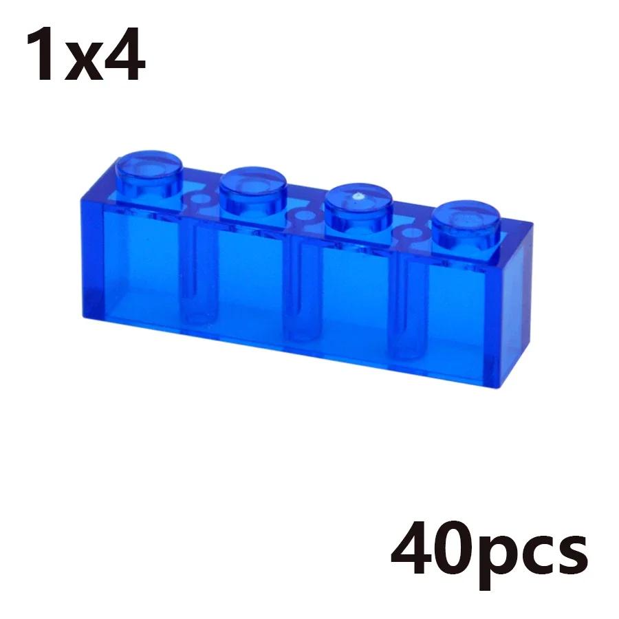 MOC Transparent Thick Building Blocks Figures 1x1 1x2 2x2 2x4 Dots Clear Brick Compatible Brand Educational Creative Toy for Kid