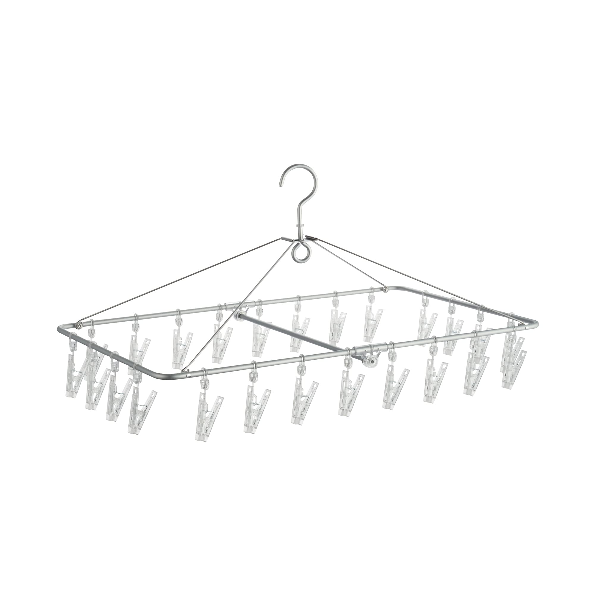 

MUJI Aluminum Square Hanger Width 61 x Depth 36cm 24 Pinch 44314517 Silver