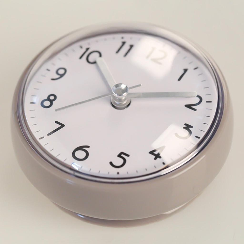 Bathroom Clock Waterproof Suction Cup Battery Operated Alarm 3 Inches Battery Operated Small Bathroom Clocks for Home