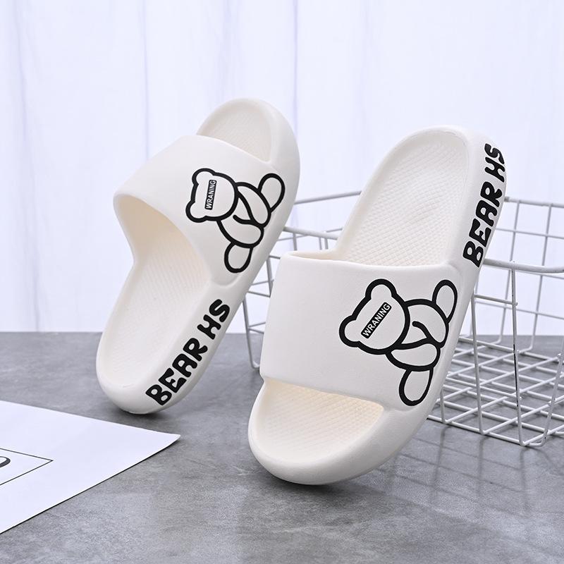 

Soft Eva Lightweight Childrens Slippers With Fun Cartoon Patterns Nonslip For Home And Use Bath 36-37 бежевий