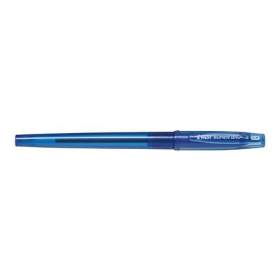 Pilot Super Grip G Ballpoint Cap Extra Fine Blue Blue Pack of 10 Oil-Based Pen, Type, 0.5mm, Point, Barrel, Lead, BSGC-10EF-LL,