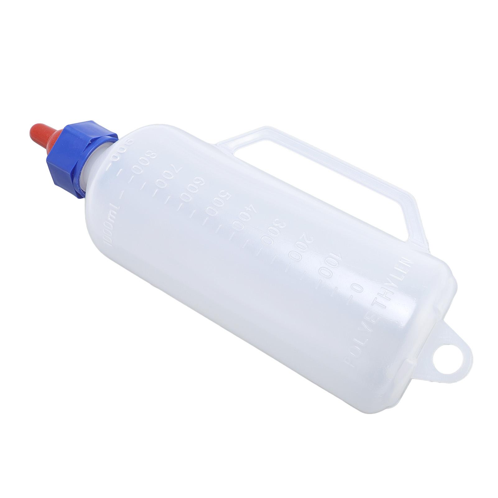 

Lamb Feeding Bottle with Soother and Handle Calf Nursing Bottle Milk Feeder for Kid Livestock 1L Capacity