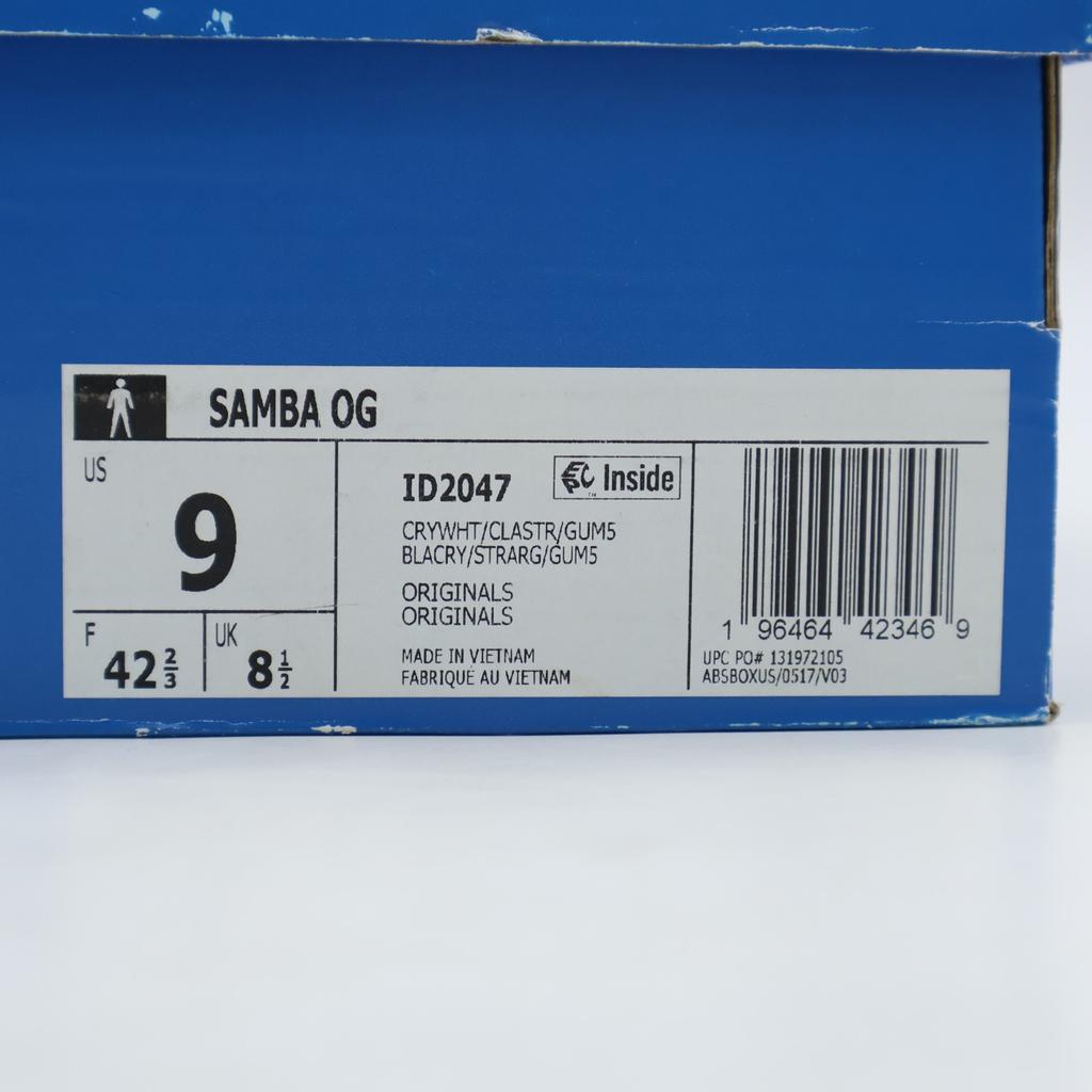 ID2047 Adidas Originals Samba Crystal White Clay Stator Gum