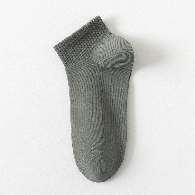 Men's Socks, Solid-color Cotton Socks, Summer Anti-odor, Sweat-absorbing, Antibacterial, Spring and Summer Thin Breathable Short Socks