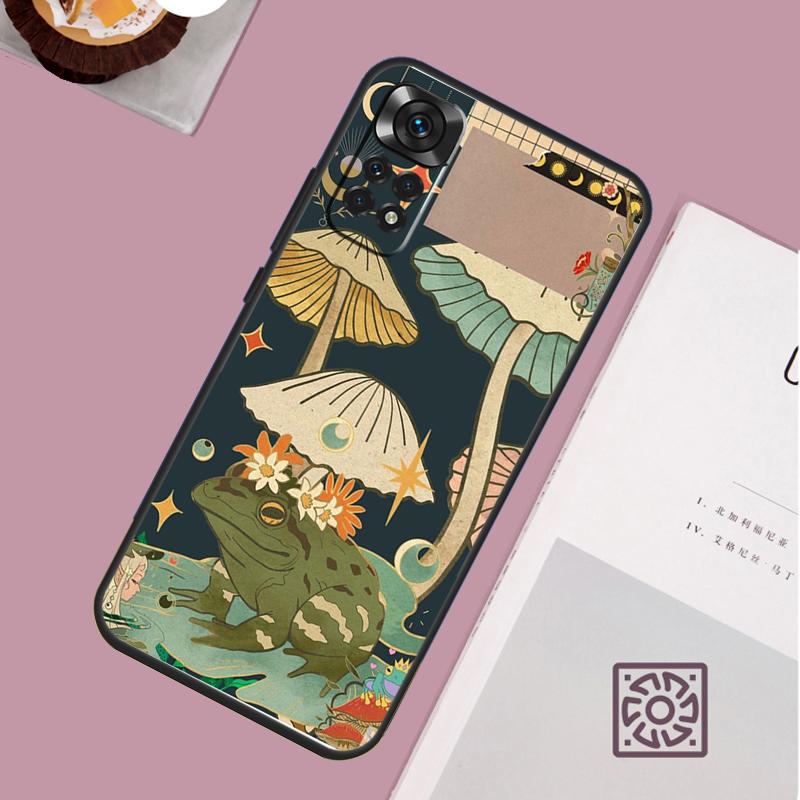 Vintage Retro Frog Mushrooms Case For Xiaomi Redmi Note 14 Pro 13 12 11 10 15 Pro Plus Redmi 15C 15 14C 13C 10C 12C Cover