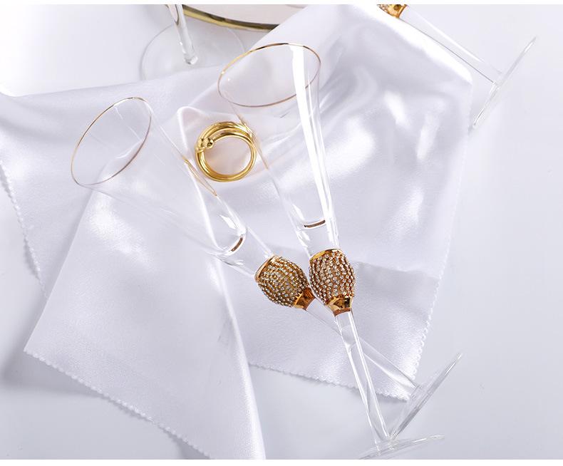 Set di Bicchieri di Cristallo Borosilicato con Strass Phnom Penh: Bicchieri da Cocktail e Champagne, Calici da Vino Rosso
