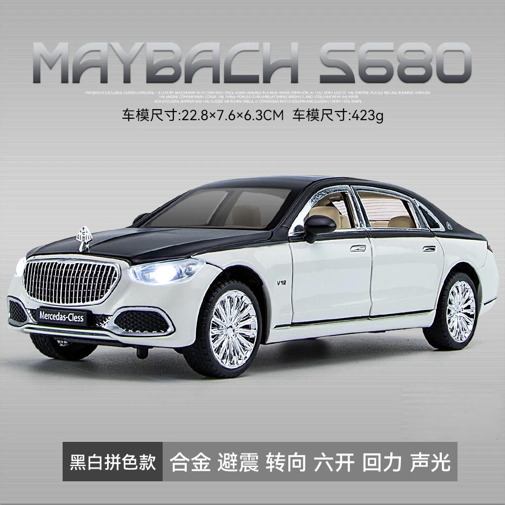 1:24 Mercedes Benz Maybach S680 Simulation Alloy Car Model Decoration Collection Gift Toy Die Casting Model Boy Toy