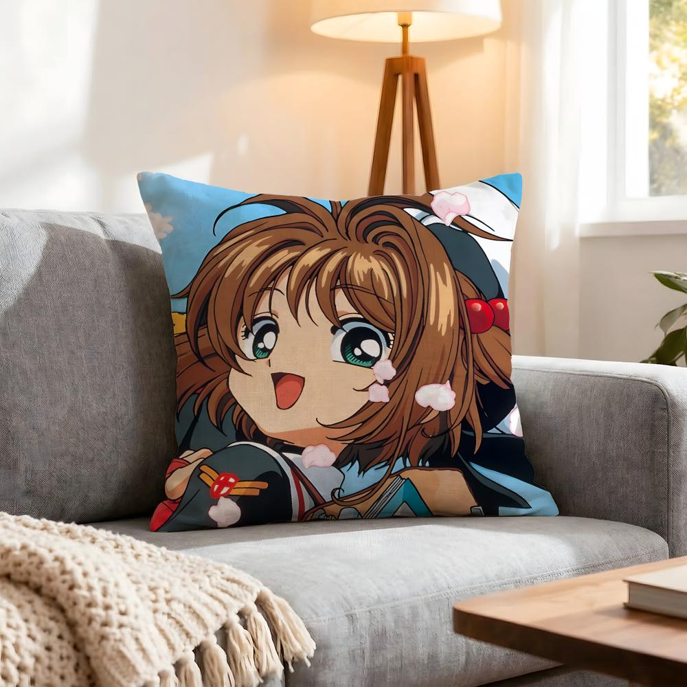 Anime Cardcaptor Sakura Cushion Cover 1Pcs Decorative Covers Soft Cushion Case For Sofa Couch Decor 40X40 45X45 Pillowcases