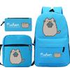 Pusheen fette Katze niedlicher Cartoon bedruckter Schulranzen grenzüberschreitende Studenten tragbare Umhängetasche Federmäppchen dreiteiliges Set