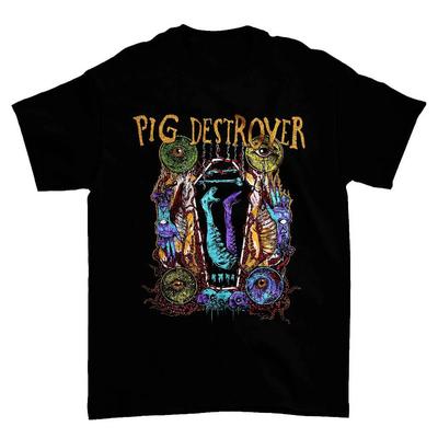 Heiß Beliebt Pig Destroyer Band Schwarzes T-Shirt Baumwolle Unisex