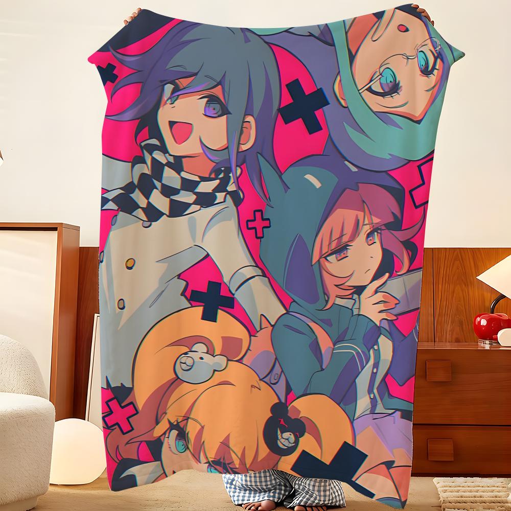 Spiel D-Danganronpa Wurf Flanell Überwurfdecke, Leicht Gemütlich, Strapazierfähig Waschbar niedlich Cool