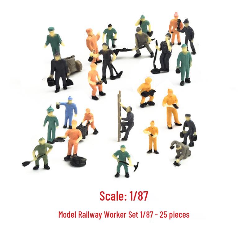 Architectural Sand Table Model Figures: Colored Miniature People & Railway Workers