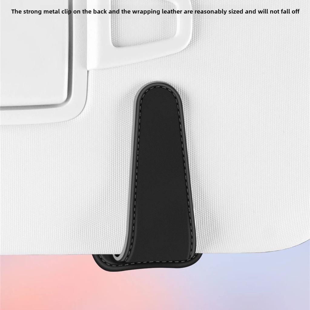Universal Car Sunglasses Holder Car Magnetic Leather Clip Card Ticket Holder Auto Sun Visor Glasses Box Decoration Accessories
