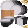 Rice Husk Disposable Tableware Set - Food Grade, High Temperature Resistant Bowls, Plates, and Chopsticks.