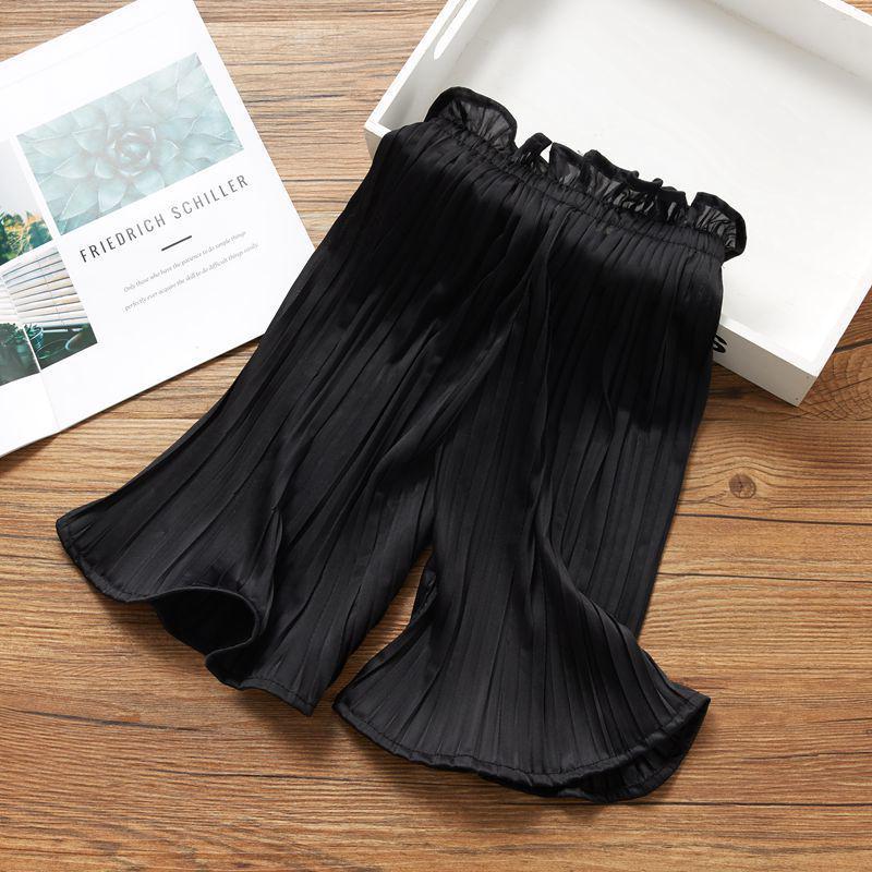 Girls' Wide-Leg Mosquito-Proof Summer Pants - Casual 9-Point Pants for Little to Big Girls
