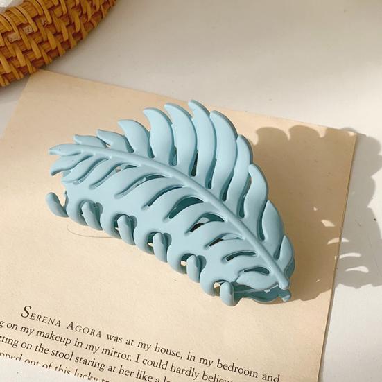 Hair Clip Frosted All-match Hair Accessories Leaf Shape Women Claw Clip for Thin/Thick Hair