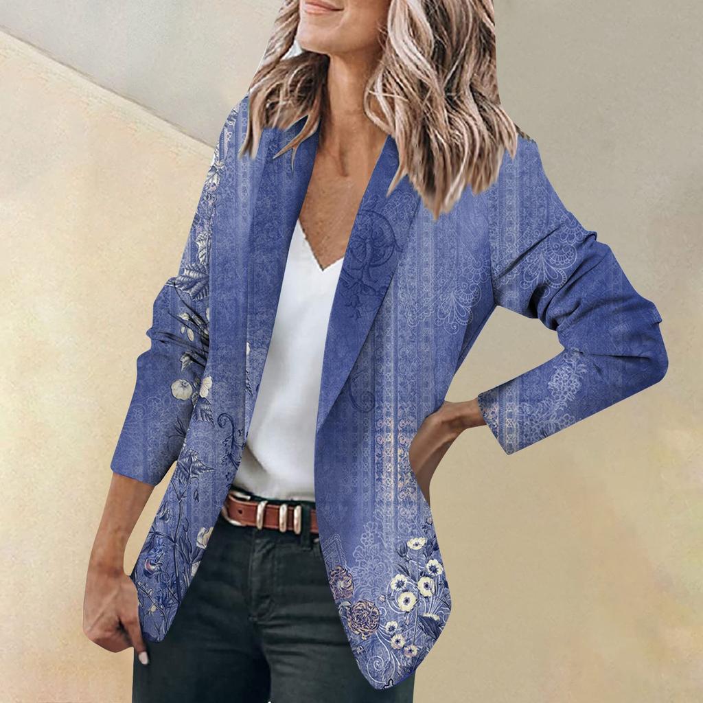 Women's Jacket Long Sleeve Cardigan Collar Single Button Business & Leisure Top
