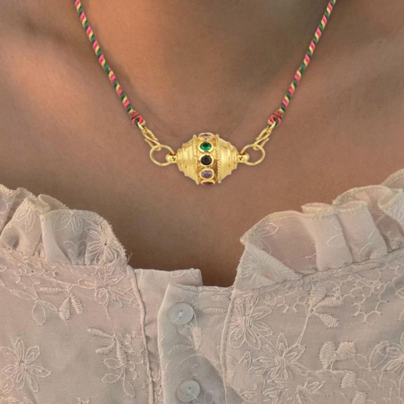 Colorful Tarot Card Necklace Fashionable Tarot Card Necklace Stylish Neck Adornment For Parties And Festivals