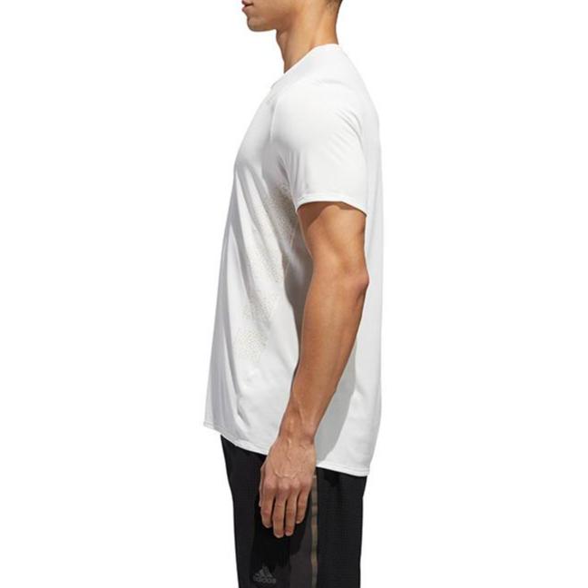 Adidas T Shirts Men's White Crew Neck Moderate Straight Fit CZ0299