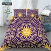 Home Living Luxury 3D Golden Sun Print 2/3Pcs Comfortable Duvet Cover PillowCase Bedding Sets Queen and King EU/US/AU Size