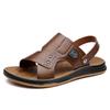 Beach Shoes Men's 2025 Summer Men's Trend Breathable Soft Sole Casual Dual-purpose Sandals Driving Leather Sandals 2025