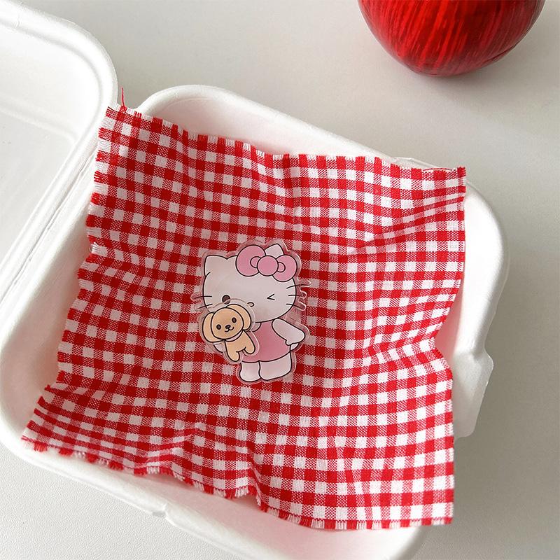 Simple And Cute Childlike Acrylic Leisurely Kt Rotating Small Cartoon Mobile Phone Holder Airbag Lazy Back Sticker