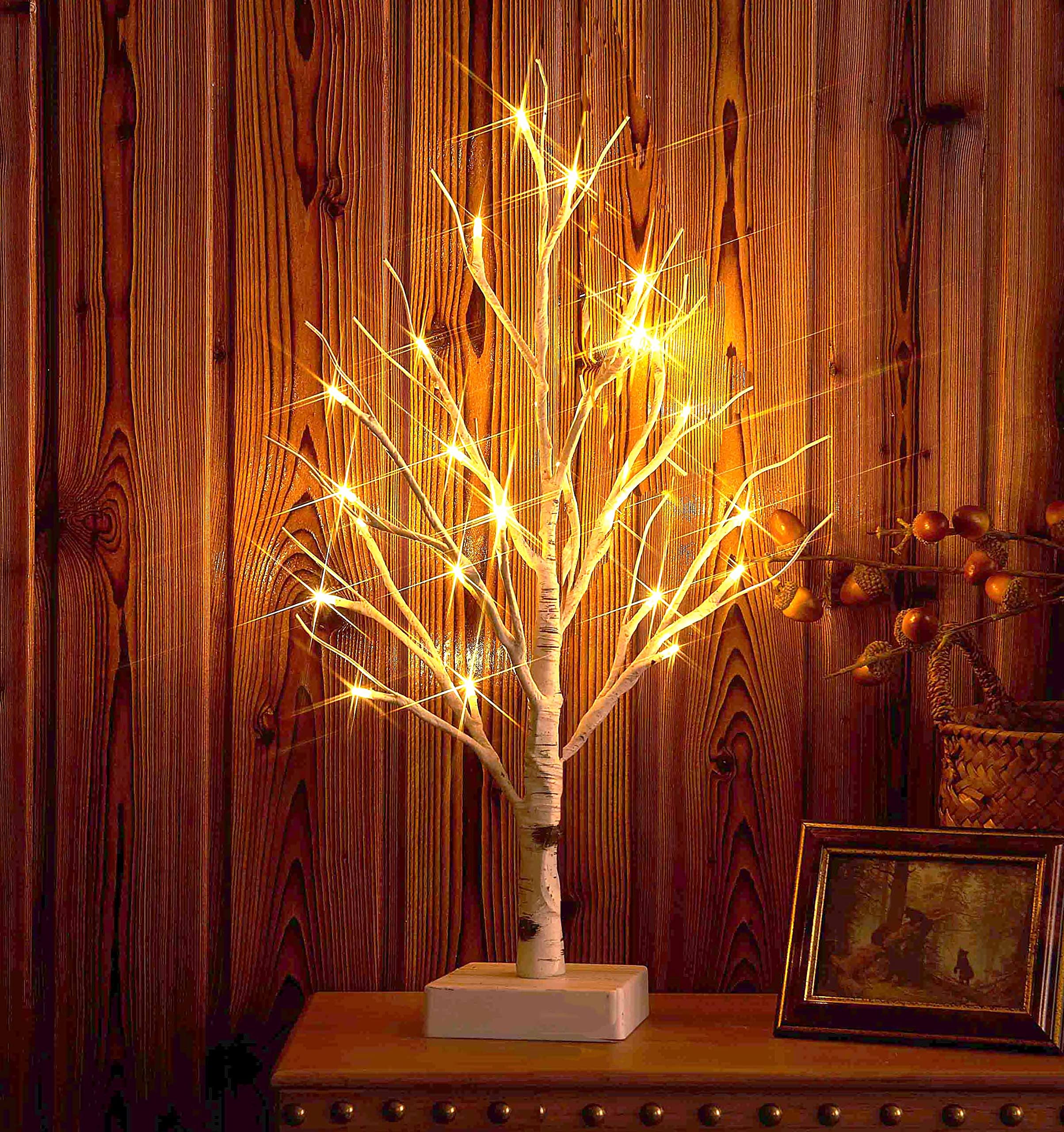 

Hairui White Birch LED Branch 45cm 24 Branch Interior Birch Tabletop Scandinavian Style Tree, Illumination, Tall, LEDs, Tree, Decor, Light,