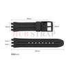 18mm Silicone Watch Bands Waterproof Soft Rubber Sport Watch Band for Swatch SUIK400 SUIB400 Watch Strap Belt for Men Women