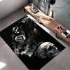 Gothic Skull Art with Skeleton Accents Rug Non-slip Rug Suitable for Living Room and Bedroom Sofas.