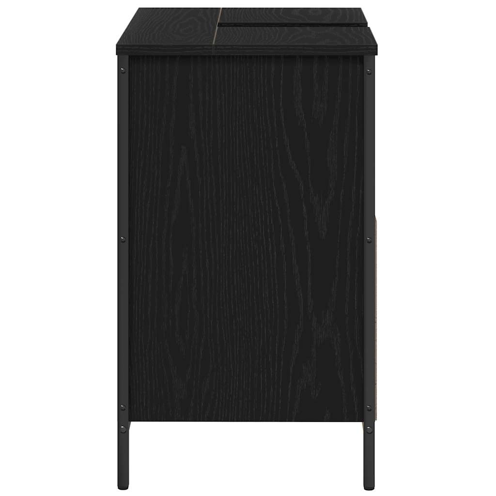 Black Bathroom Vanity Cabinet 60 x 34.5 x 60 cm