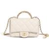 Ladies' Handbag 2026 New Small Fragrance Style Metal Chain Diamond Grid Handbag Versatile Single Shoulder Crossbody Used Women's Bag
