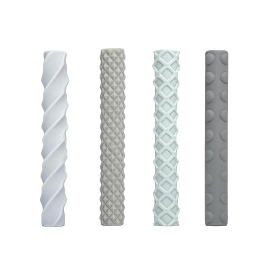 4Pcs Silicone Pencil Grips Ergonomic Textured Sleeves for Kids Adults Anxiety Relief Smooth Writing Pen Cover