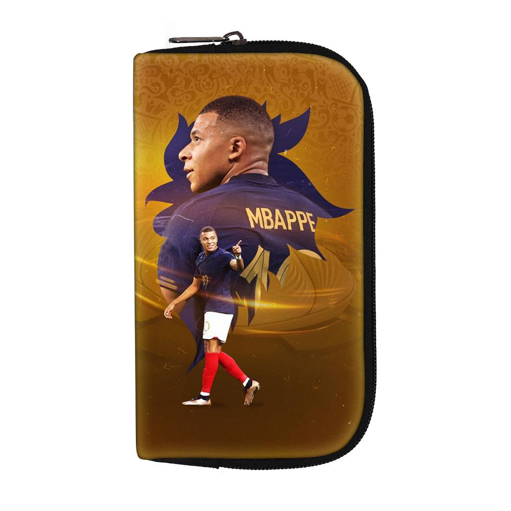 Women Men Clutch Bag headphone bag M-Mbappe Wallets Portable Money Coin Purse Credit Card Money Bags Football Star storage bag