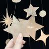 Champagne Gold 40th Birthday Decorations Number 40 Circle Dot Twinkle Star Garland Streamer Banner Backdrop for Women Mens Cheers To 40 Years Old