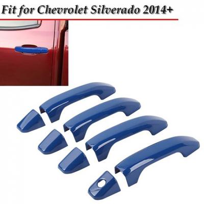 For Chevy SilveradoGMC Sierra 2014+ Exterior Door Handle Shell Cover Trim Blue