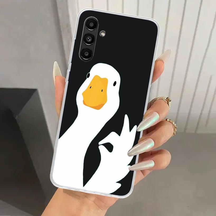 Cartoon Duck Goose Game Phone Case for Samsung Galaxy A17 A16 A37 A26 A36 A57 A56 A15 A25 A35 A55 A14 A24 A34 A54 A13 A23 A33 A5