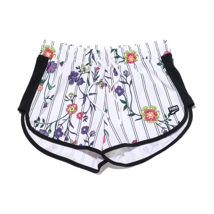 (WMNS) PUMA Casual Sports Lacing Flowers Knit Shorts White Women s 597467-02 M