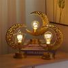 Bedside Lunar Lamp Acrylic+Iron Moon Shaped LED Table Lamp Crescent Night Light for Home Bedroom
