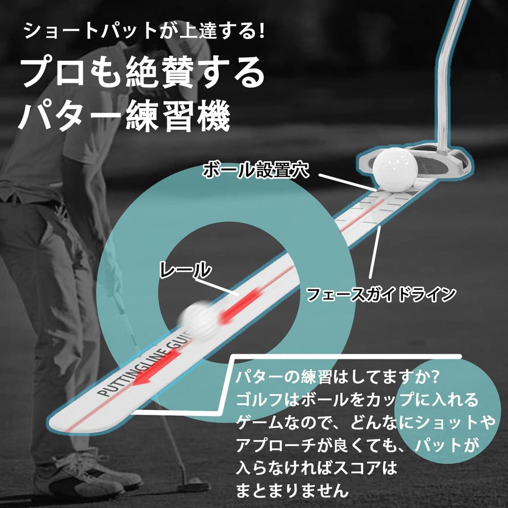 Rouly Putting Rail Golf Putter Practice Aid Improves Putting Accuracy Putting Putting Form Increased Swing Correction Belt Included - - Rail,