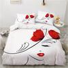 Bedding Set Digital Print Comfortable Duvet Cover for Home Bedroom Decoration, 1 Duvet Cover and 2pillowcase with Zippers