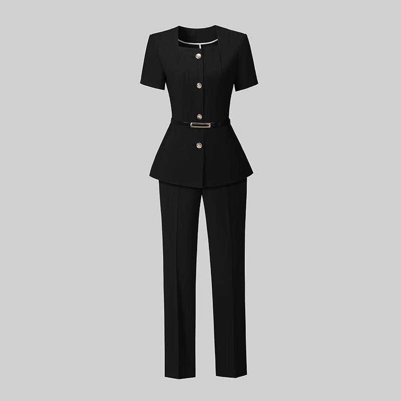Women's Summer Professional Short Sleeve Suit Set
