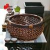 Woven Rattan Fruit & Snack Storage Basket for Kitchen and Home