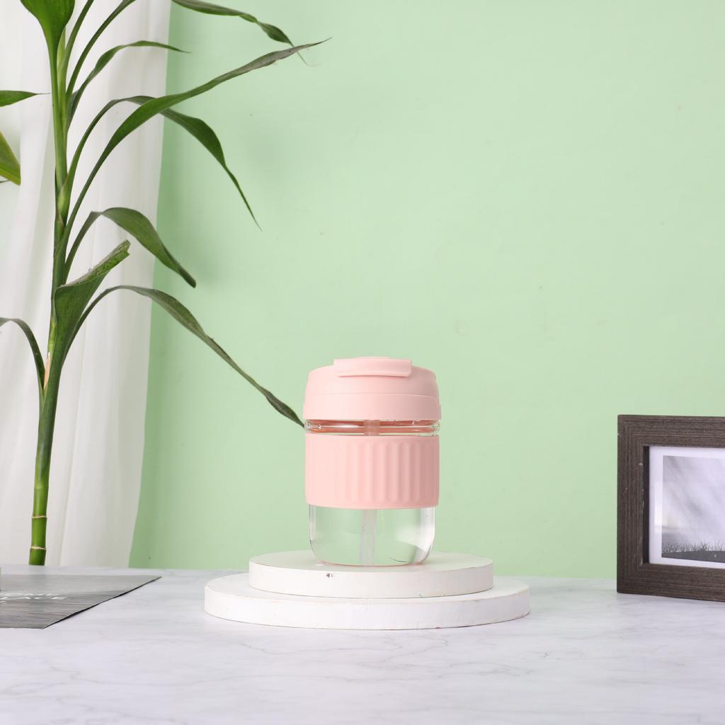 Double drink glass straw cup cute high value water cup women portable accompanying coffee cup gift cup