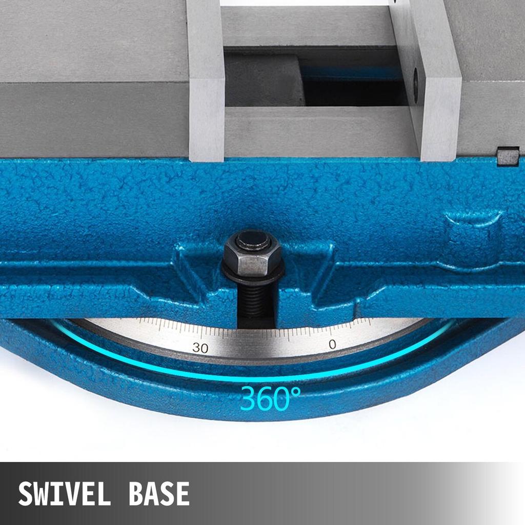 80MM Heavy Duty Milling Vise Bench Clamp Vise High Precision Clamping Vise 3 Inch Jaw Width with 360 Degree Swiveling Base CNC Vise