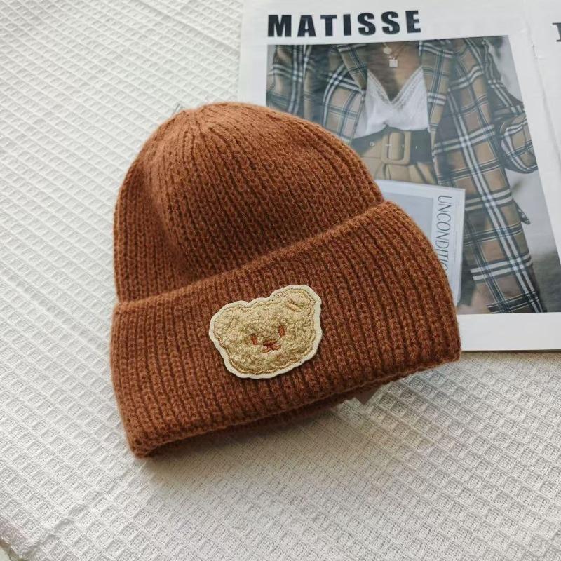 Infant hats spring and autumn models winter cute super cute baby knitted wool ear protectors head warm