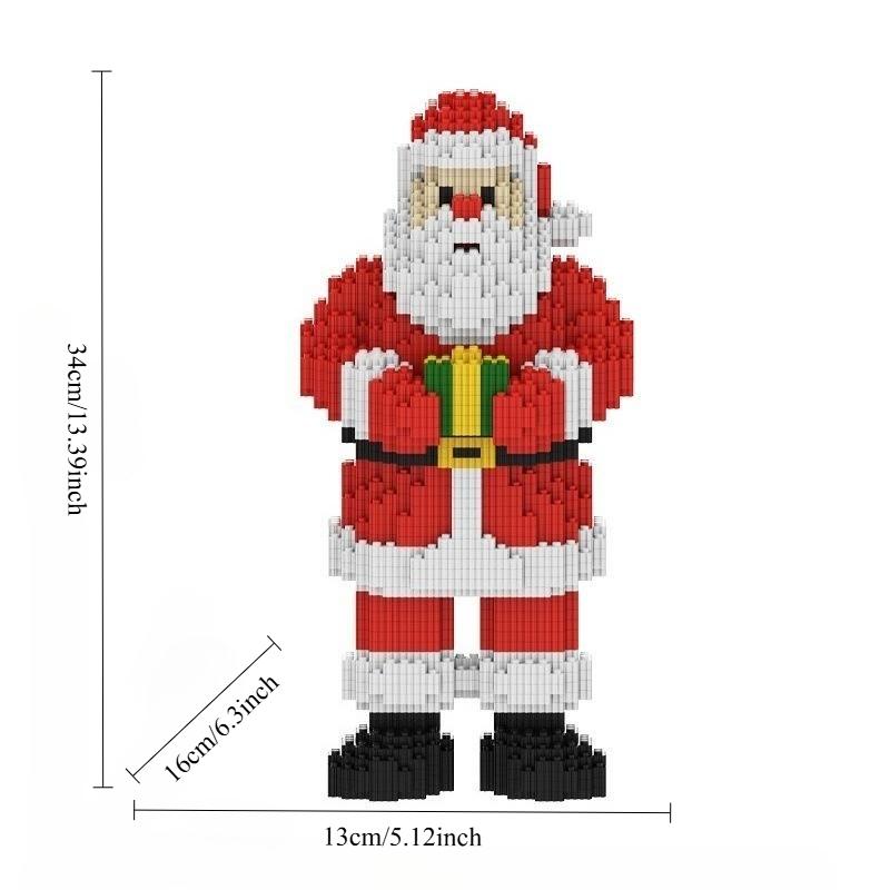 Santa Claus Elk Christmas Tree Building Blocks Toy Set Small Particle Bricks Building Blocks Toys Kids Christmas Gift